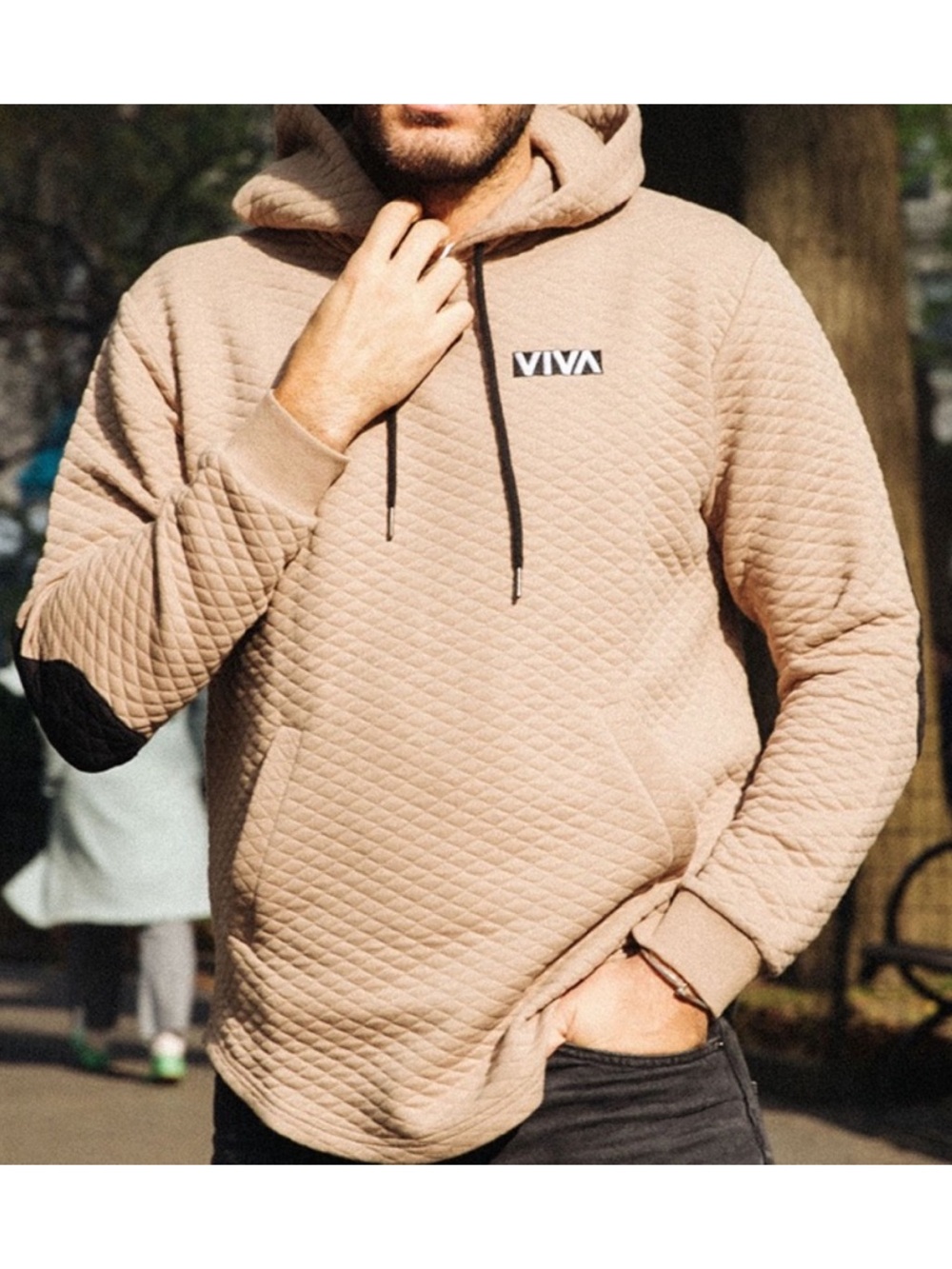 Barstool Sports Premium Quilted VIVA Hoodie Kangaroo Pocket Drawstring Size L